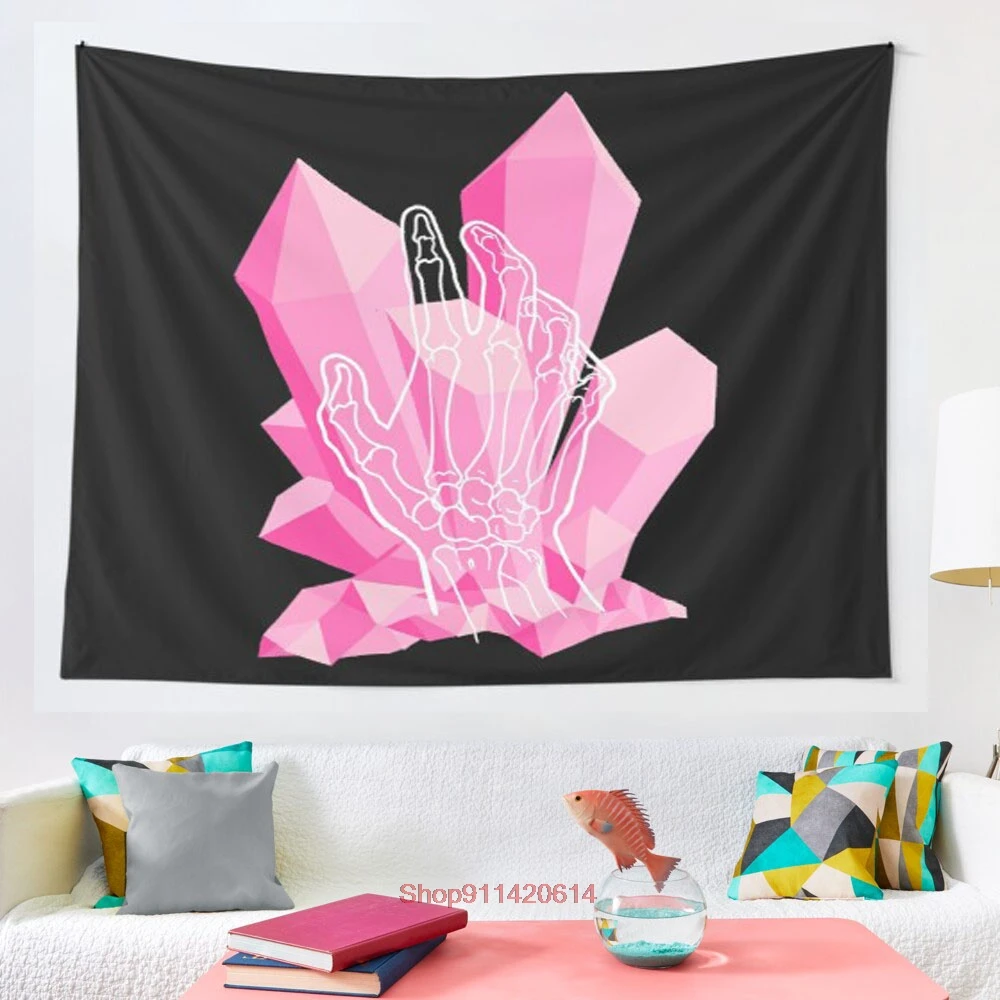 

The Crystal Kingdom tapestry Mosaic Style Hippie Boho Wall Tapestries Mandala Fabric Mat Living Room Decor