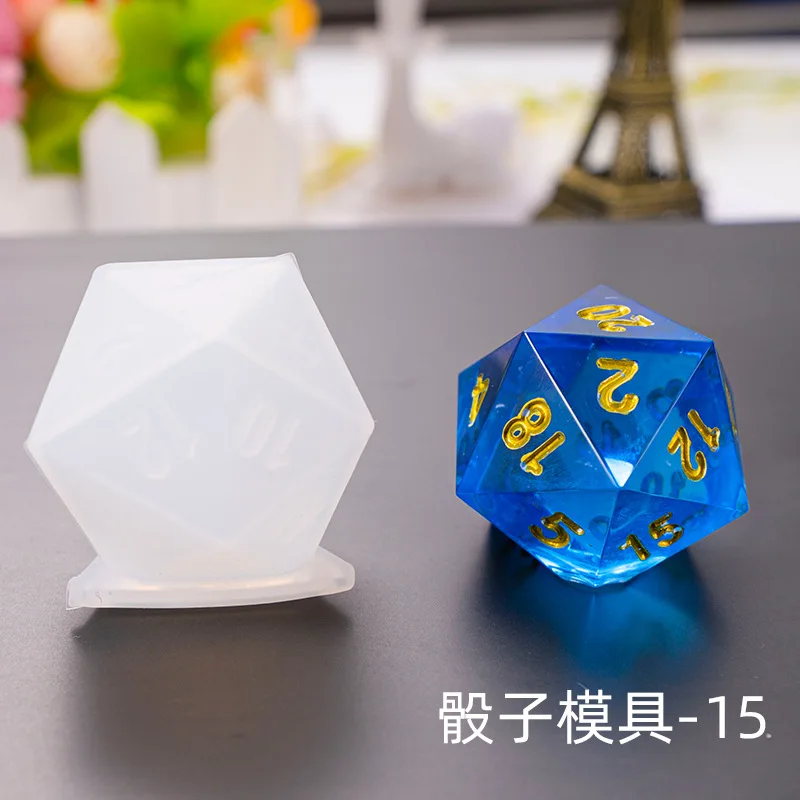 1 шт. DIY 3D игральные кости серии ювелирных изделий инструменты номер геймер Инструменты Силиконовые УФ смолы ювелирные изделия формы - Цвет: Type 15