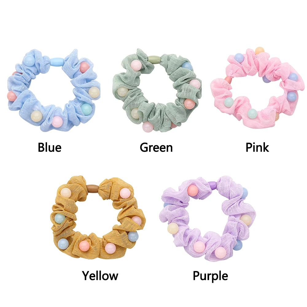 

Fashion Elastic Hair Bands Sweet Scrunchies Hair Ties Ponytail Holders Rubber Band Korean Candy Color Hair Rope Hair Accessories