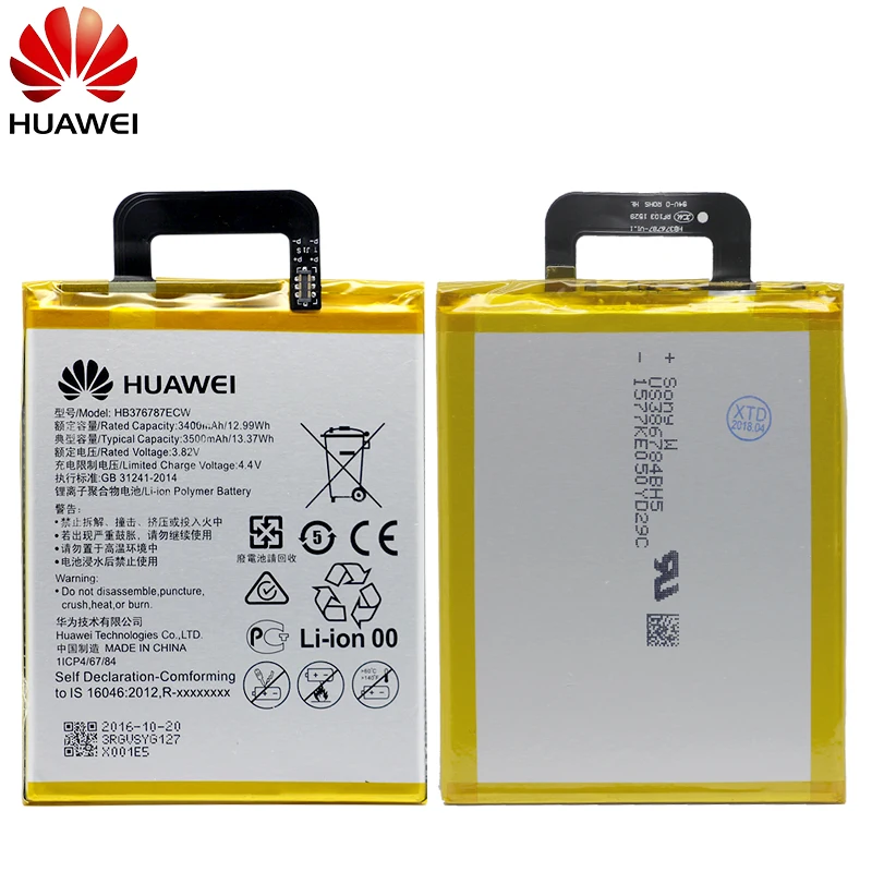 Hua Wei аккумулятор для телефона HB376787ECW для huawei Honor V8 сменные батареи 3500 мАч+ Бесплатные инструменты
