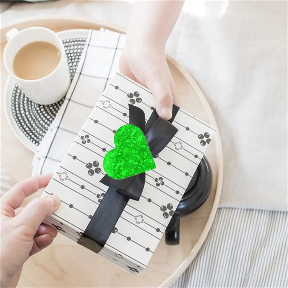 

Heart Stickers Happy Valentine's Day Crafting Scrapbooking 500pcs, Heart Label Love Decorative Sticker for Wedding Party Favors