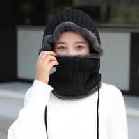 woman winter hats skullies beanies riding windproof mask ear protect balaclava for women thick warm knitted cap female male