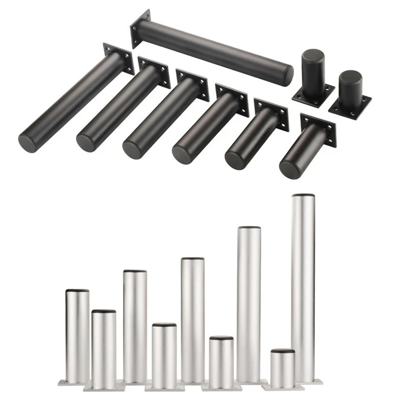 4 шт./компл. Алюминиевые ножки для мебели Кабинет ноги DIY утолщаются Регулируемые 6