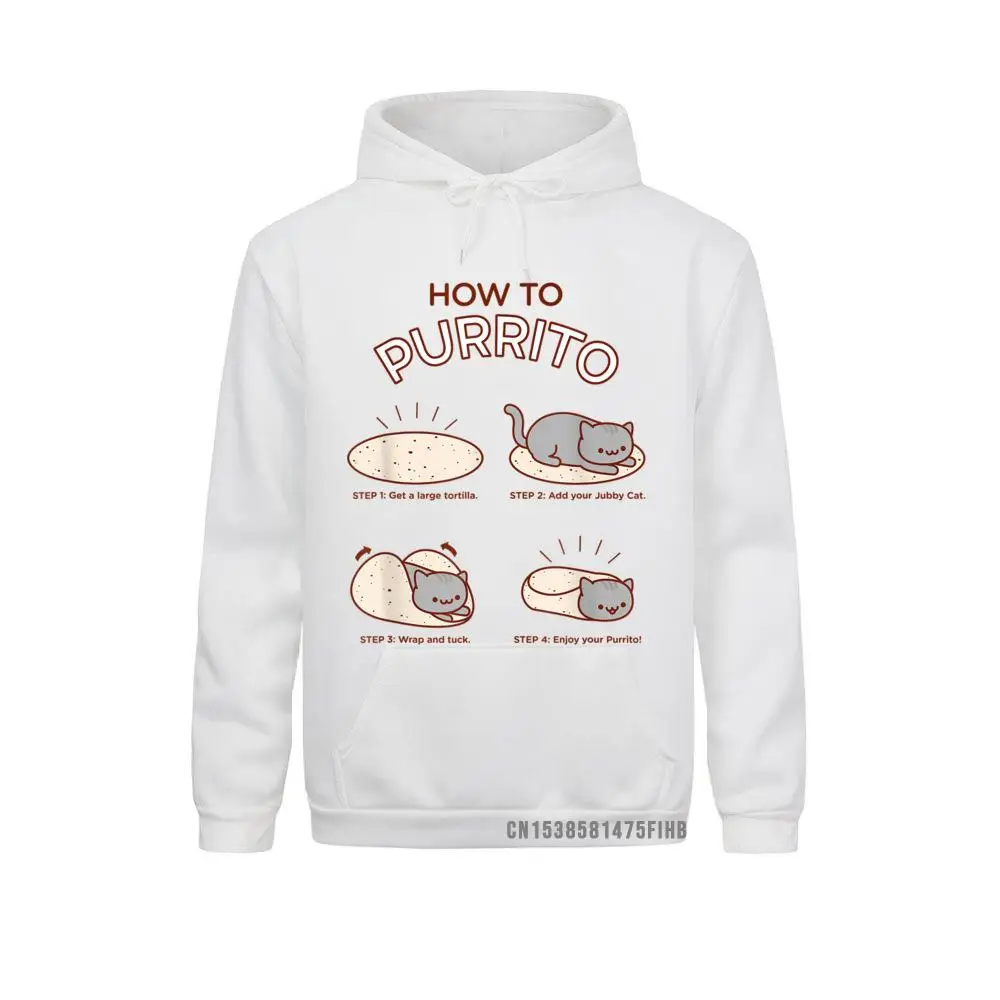 Забавная толстовка с изображением кота как PURRITO свитшоты Burrito в стиле ретро для