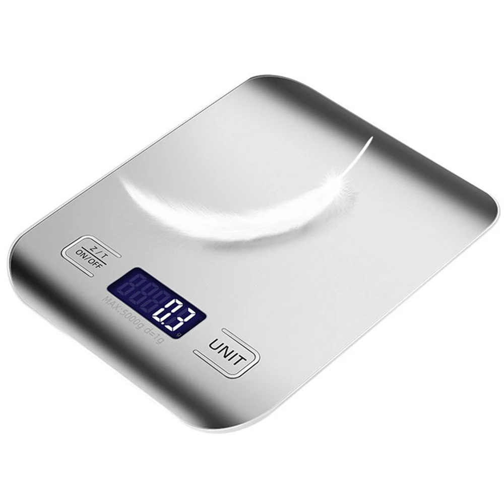

10/5Kg OZ/ML/LB/G Kitchen Scale Stainless Steel Weighing Scale Electronic Balance Measure Tools Food Diet Kitchen Accessories