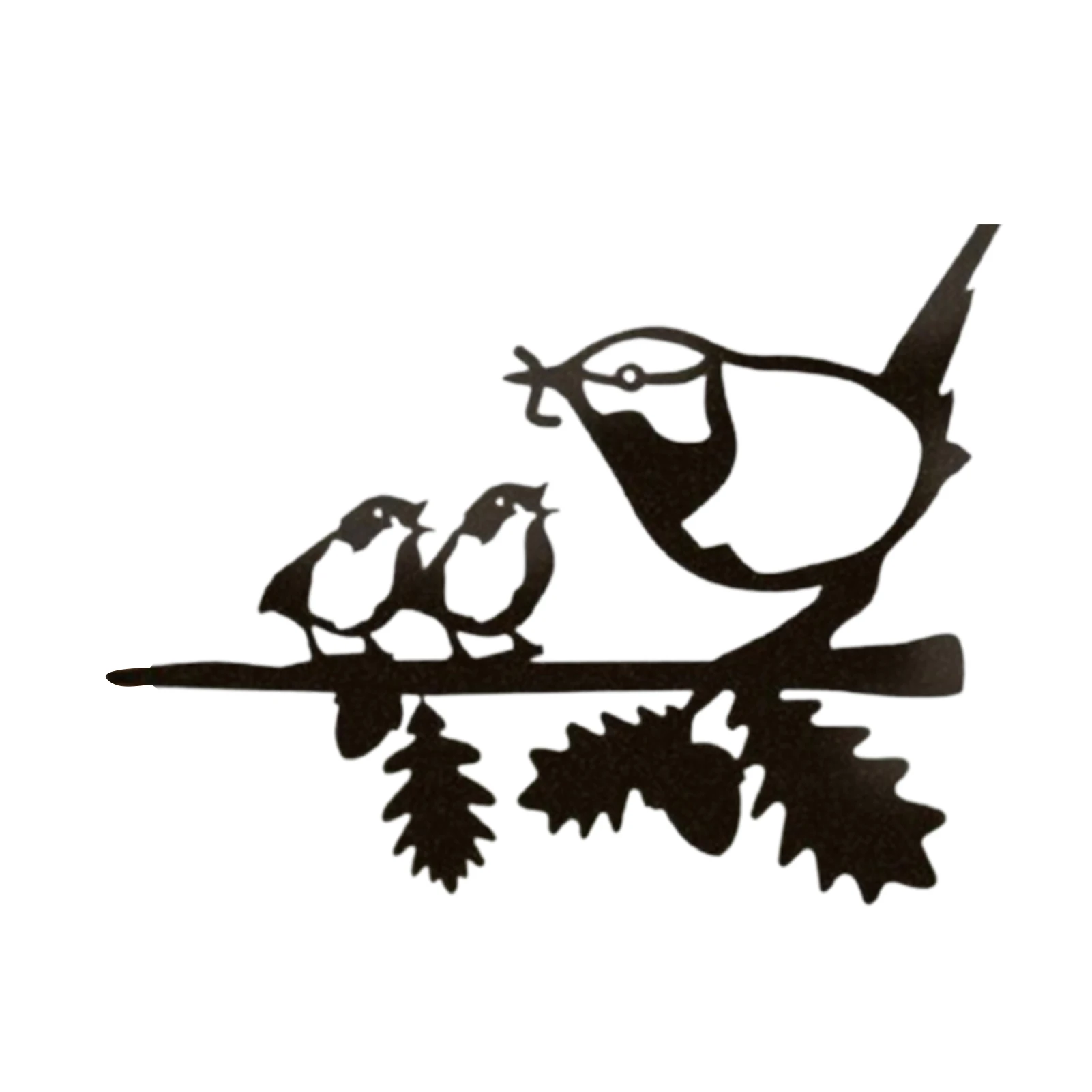 

Birds Feeding Silhouette Pendant Metal Birda Standing Sculptures Garden Decoration DC120