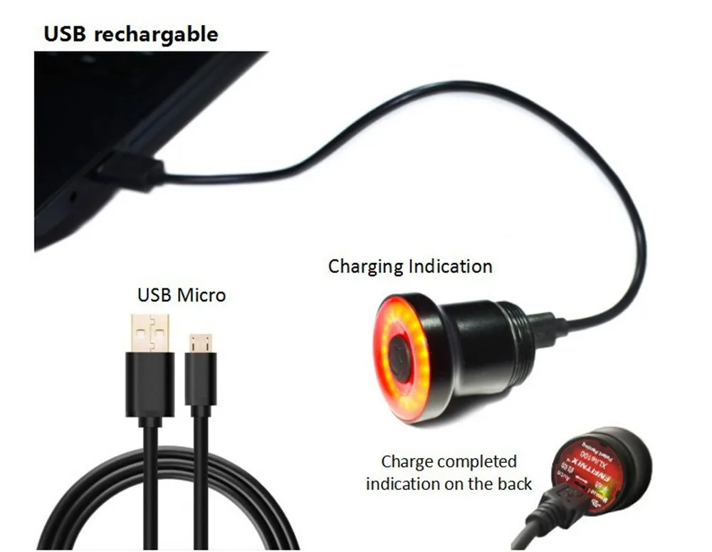USB Перезаряжаемый велосипедный фонарь, интеллектуальный датчик поворота, стоп-сигнал, задние фонари для велосипеда, MTB, шоссейное велосипедное седло, задние умные велосипедные фонари