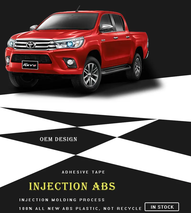 Арок Брызговики колесная арка для Toyota Hilux кабина с двумя рядами тонкий черный
