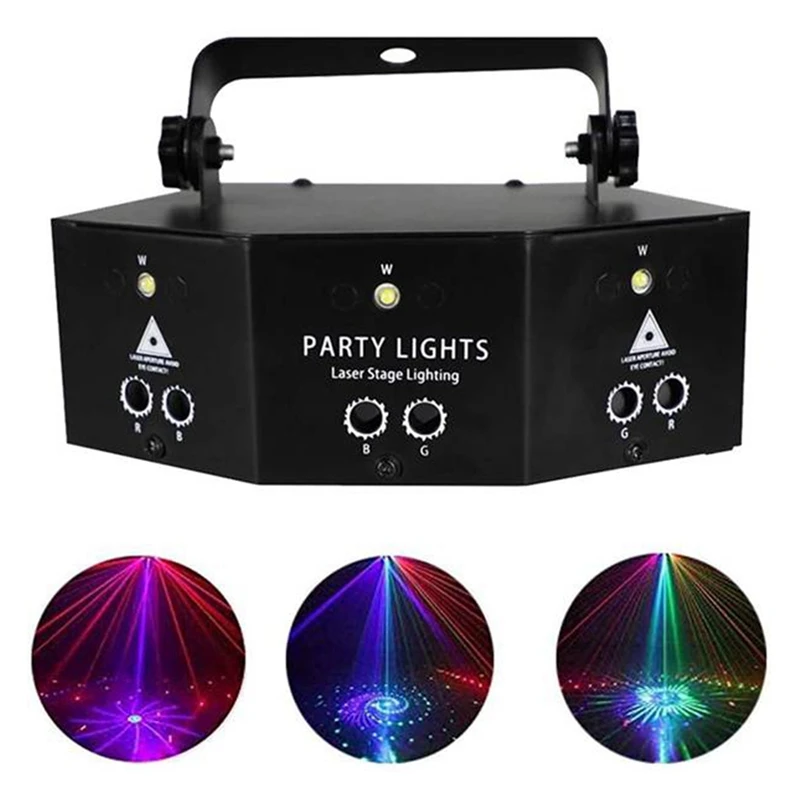 

9 Eyes LED Controller Music Light for Christmas New Year Stage Par Disco Party Decoration Noel Strobe Lights US Plug