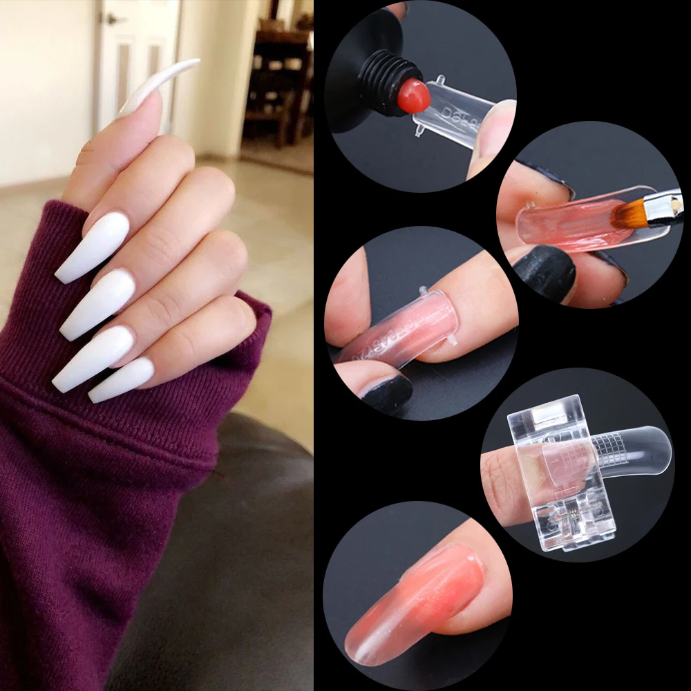 

24pcs Tips Forms For Extension Nail Quick Building Mold Acrylic UV Gel Polish Upper Forms Clamps For Nails Manicure Tools CH1849