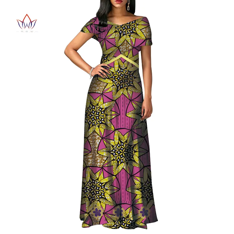 fashion African Dresses for Women Dashiki short sleeve Africa clothing Plus Size Patchwork Party Dresses for Women WY3924
