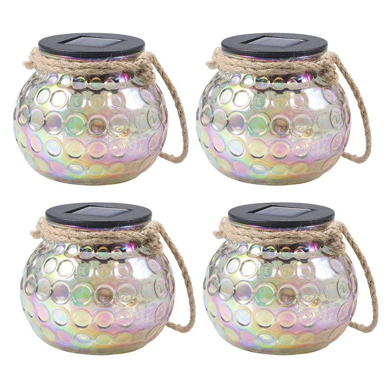 

Solar Lantern Light Outdoor Hanging Garden Lights Glass Jar Lamp for Patio Decor Yard Art Garden Decorations for Porch