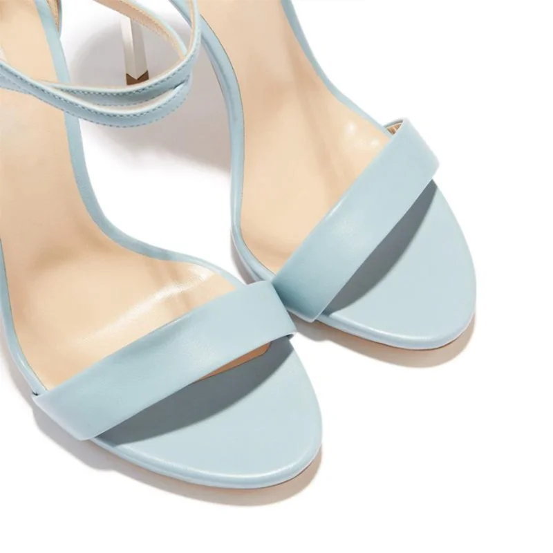 

2021 spring and summer new women's shoes pure color metal super high heels with cross strapping party sandals