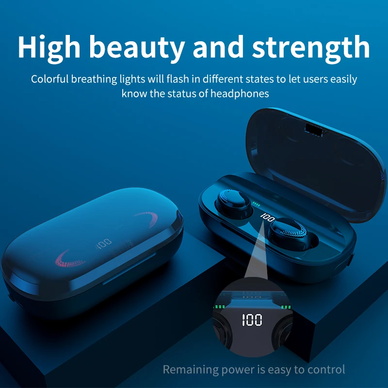 Новинка 2020 беспроводные Bluetooth-наушники 3000 мАч с сенсорным управлением