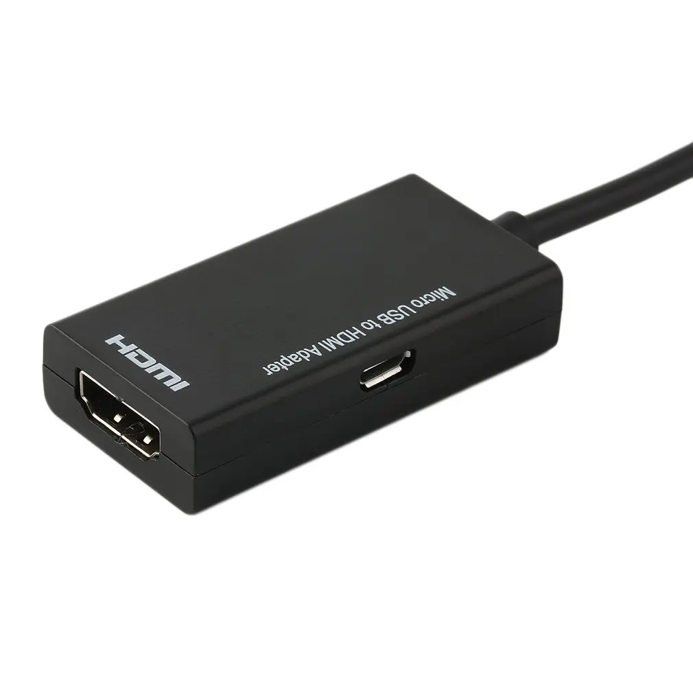 Порт дисплея Micro USB к HDMI Кабельный адаптер-переходник черный 12 см портативный
