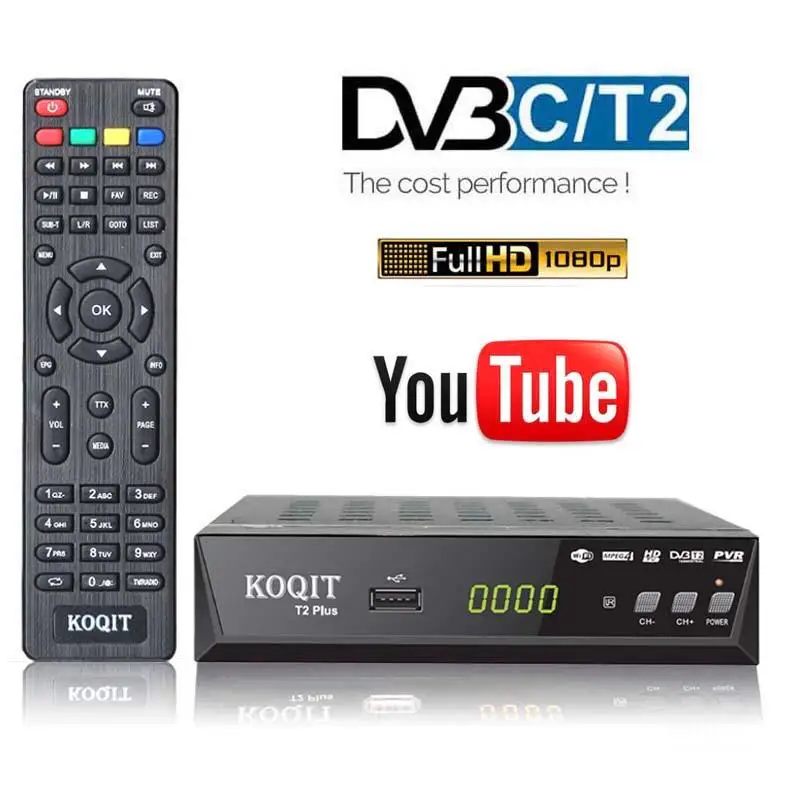 HD 1080P H.264 H.265 DVB T2 тюнер DVB-C цифровой ТВ приставка USB DVB-T2 Wifi ТВ приемник кабель dvb c Декодер для тюнера dvb t2 Wifi Youtube