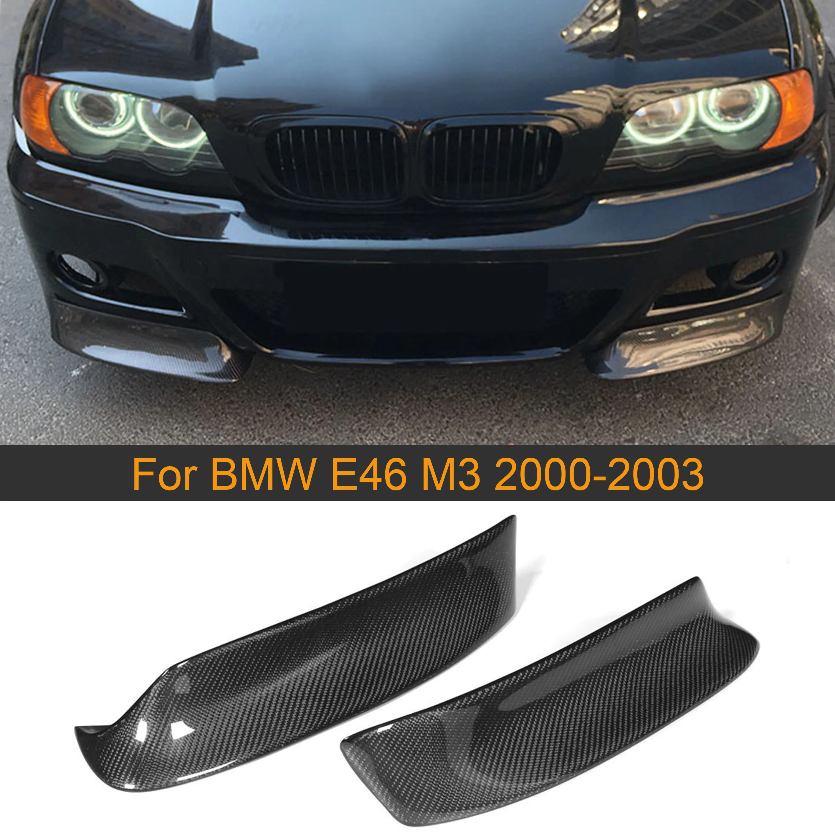 Разветвитель для переднего бампера автомобиля из углеродного волокна губа BMW 3