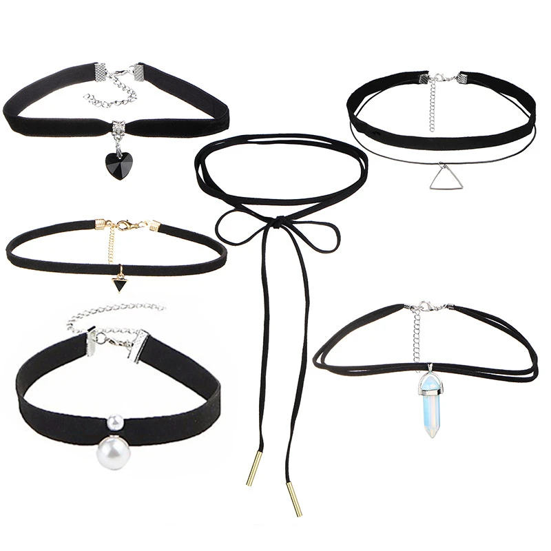 KSRA модное готическое простое ожерелье с воротником наборы для женщин женский