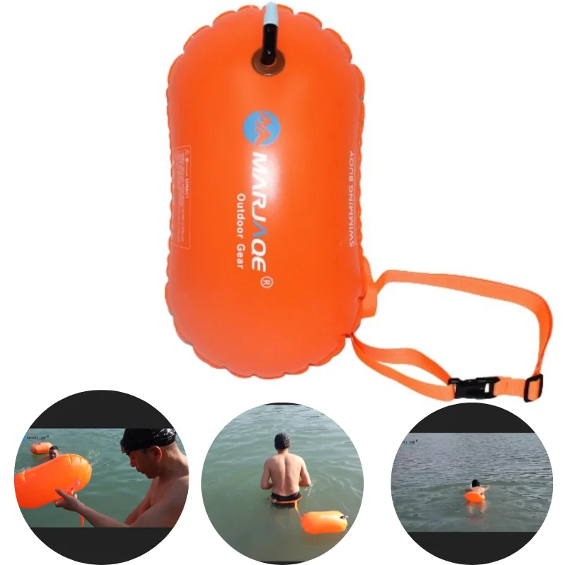 

Swim Safe Buoy Tow Floats Pool Open Wild Swimming Inflatable Air Bag Orange