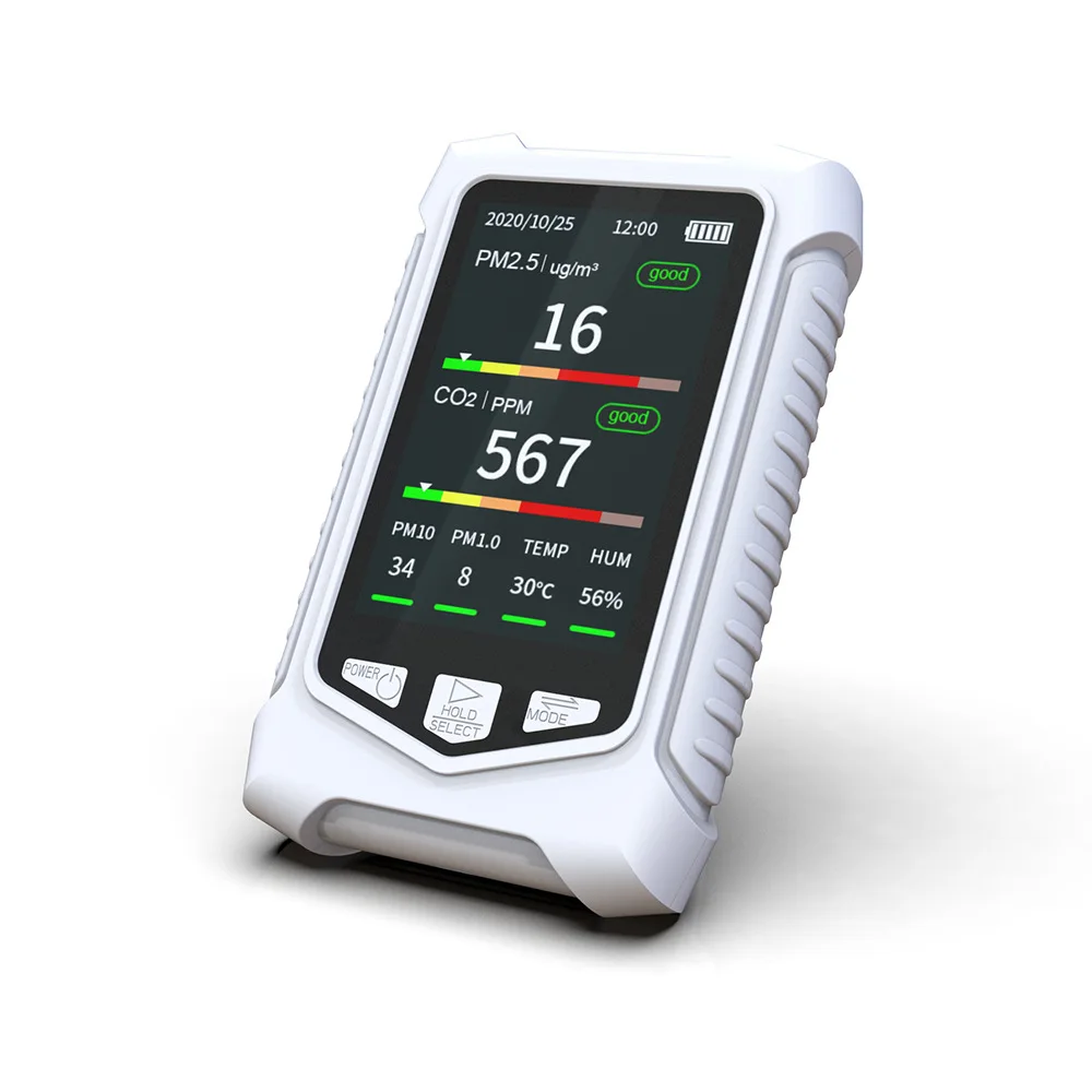 

Indoor Outdoor CO2 Meter Temperature and Humidity Digital Display Air Quality Monitor Detector Multifunctional Gas Analyzer