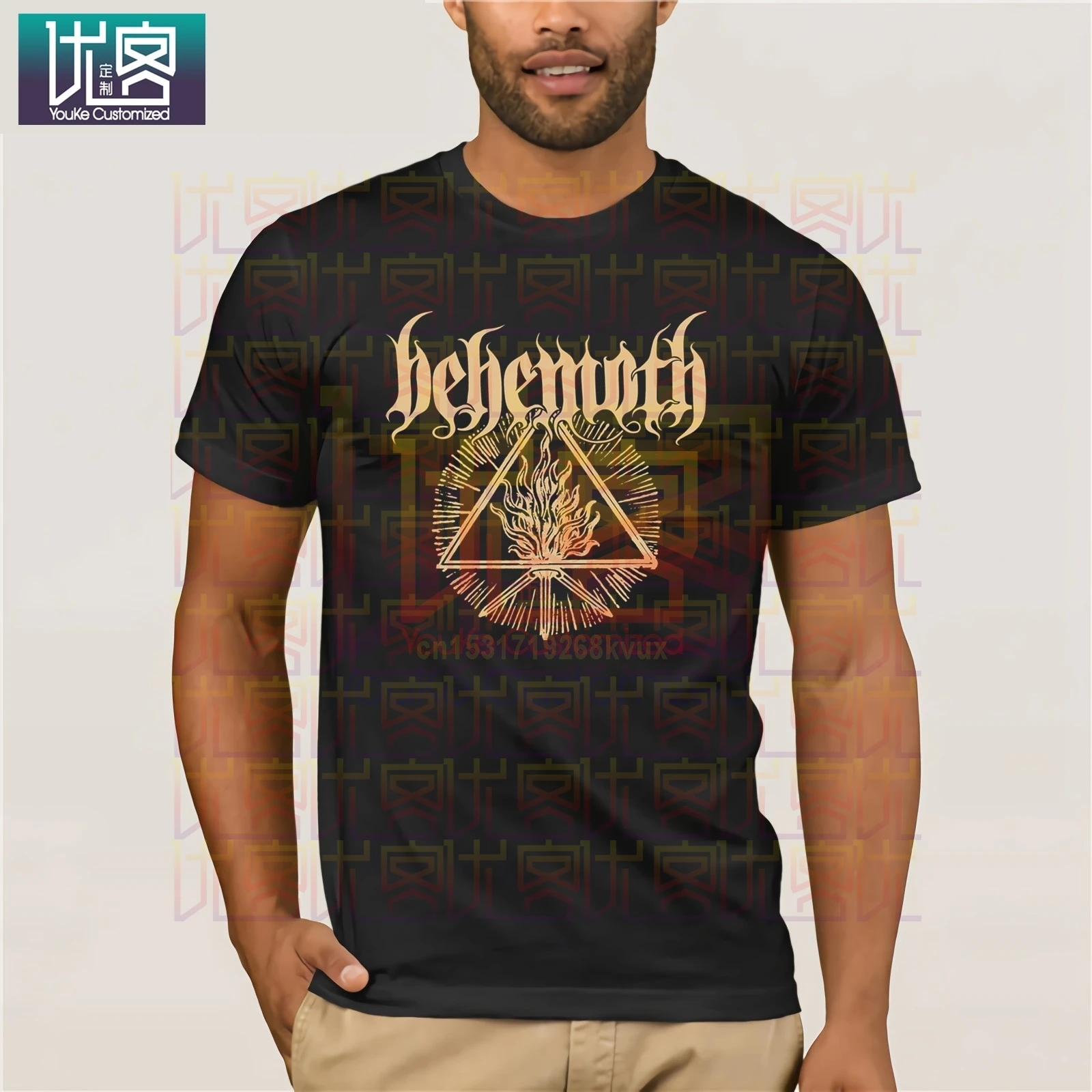 Новая Черная футболка с логотипом Behemoth Death Metal Rock Band Xs 2Xl смешная из 100% хлопка топы