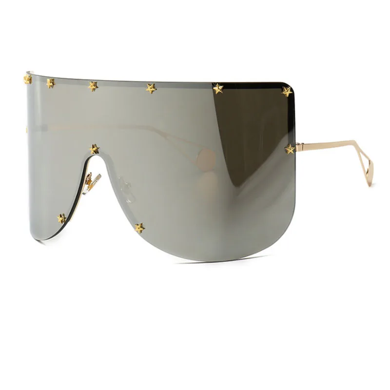 

modeSchild Sonnenbrille Frauen Mnner Luxulry Marke Designer Randlose Metall Weibliche Sonnenbrille Shades Damen