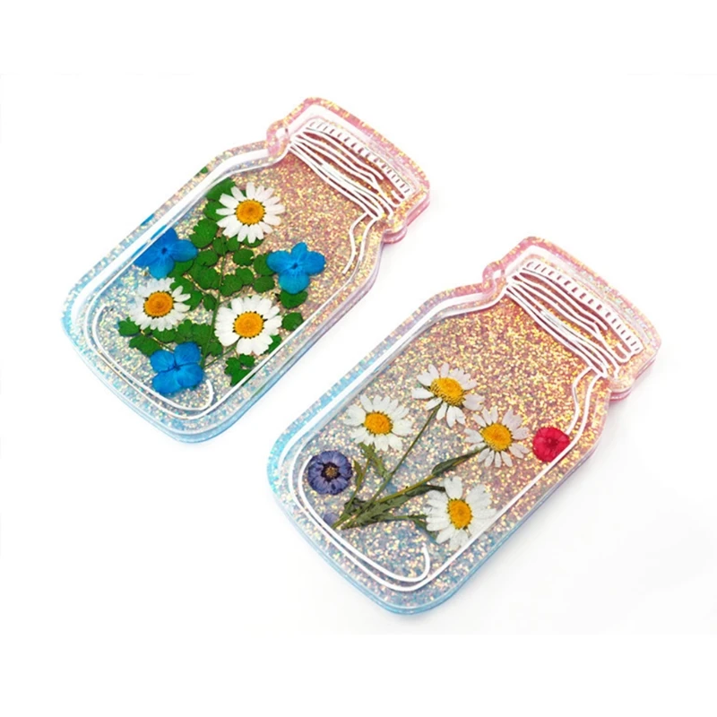 

DIY Epoxy Crystal Resin Silicone Mold Bottle Container and Stopper for DIY Tray Home Decoration Jewelry Making