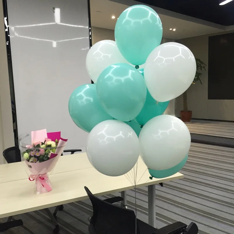 Воздушные шары мятно-зеленые или белые латексные 10 дюймов 30 шт. | Дом и сад