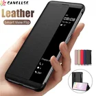 Умный зеркальный чехол с окошком для экрана телефона чехол для Vivo Y19 Y17 V15 V17 Pro Роскошный кожаный чехол-книжка с противоударный чехол-книжка с подставкой Coque