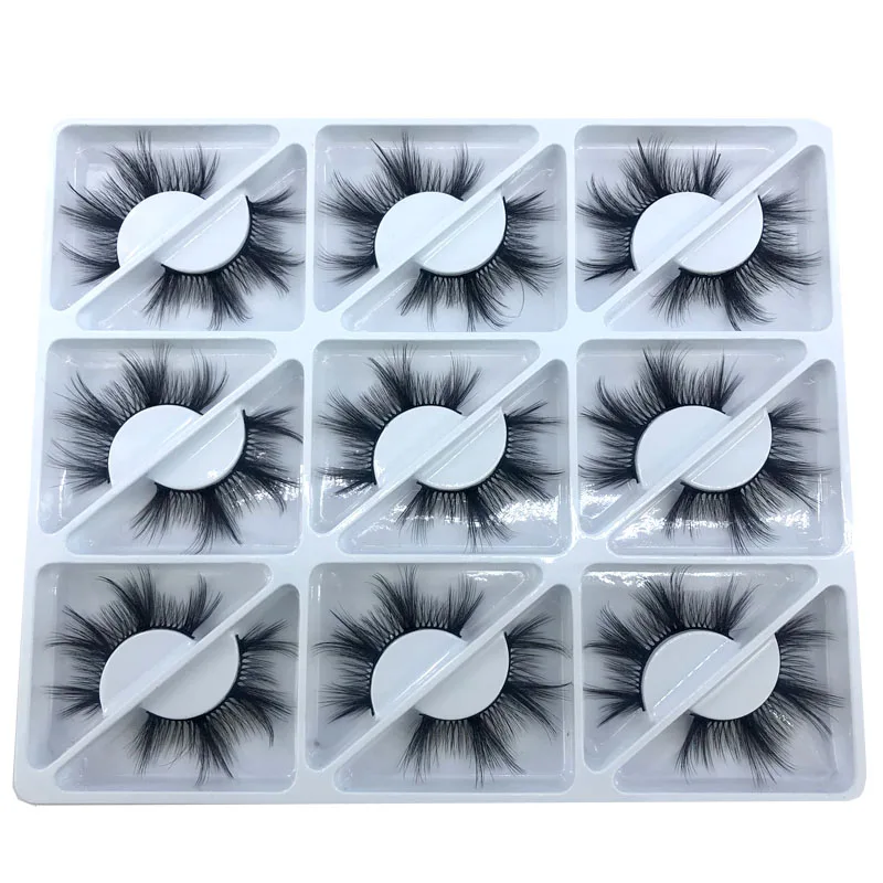 Накладные ресницы норковые 9 пар натуральное драматическое объемное наращивание