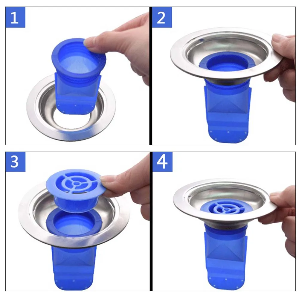 

Deodorization Bathroom Silicone Sink Strainer Shower Channel Drain Anti-odor Backflow Filter Anti-odor Pest Control Floor Drain