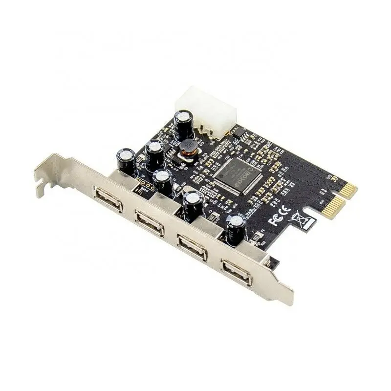 

Плата преобразователя USB 2,0 PCI-E на 4 порта USB 2,0 PCI Express, чипсет MCS9990