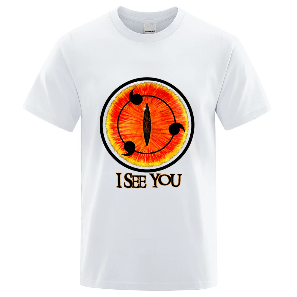 

Funny I See You Prints T Shirts Street Brand Man Short Sleeve Fashion Design Loose Sportswear Casual O-Neck