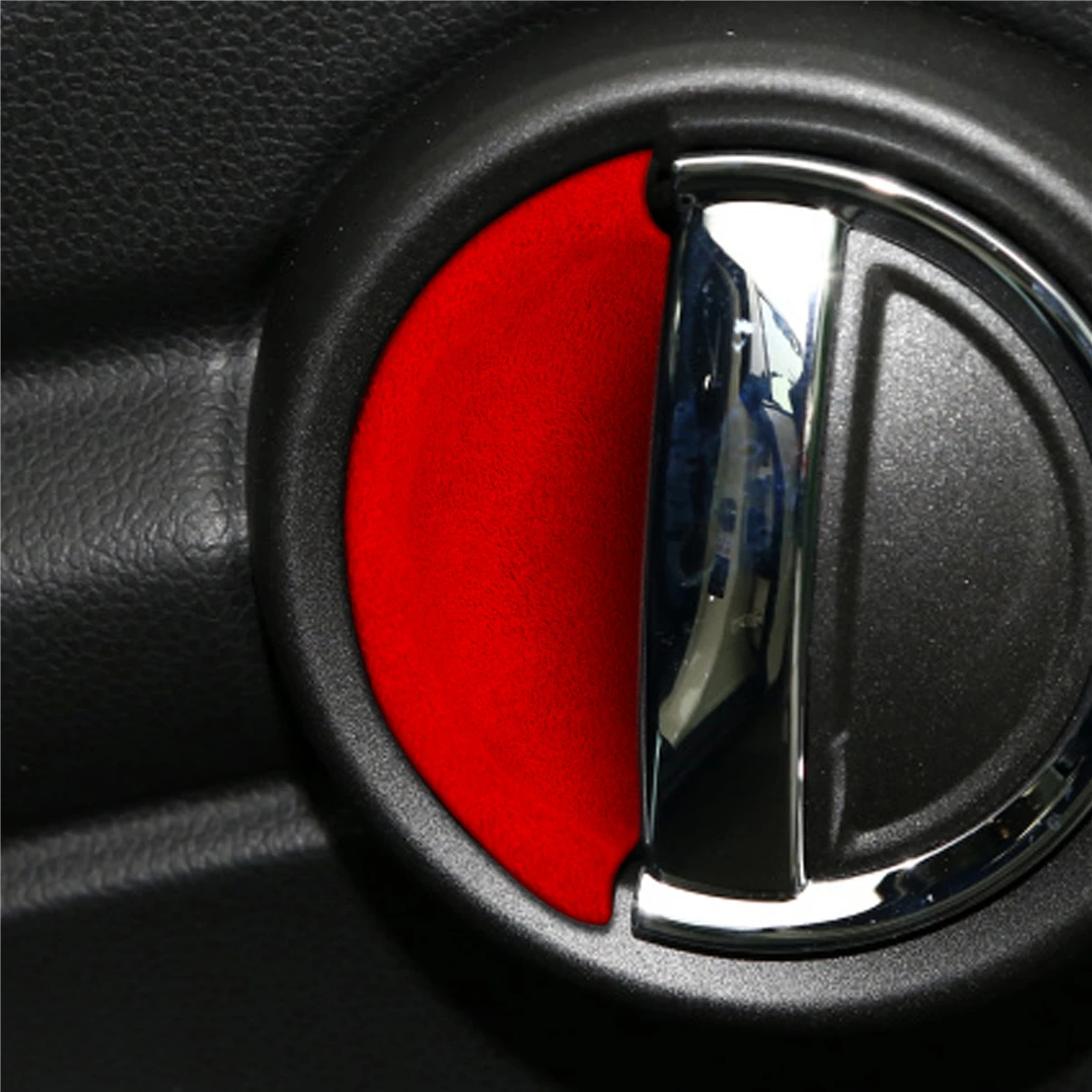 

4pcs Inner Door Bowl Decorative Cover Trim Sticker for MINI Cooper F55/F54/F60 2014-2020 LHD/RHD Leather Turn Fur Wrap