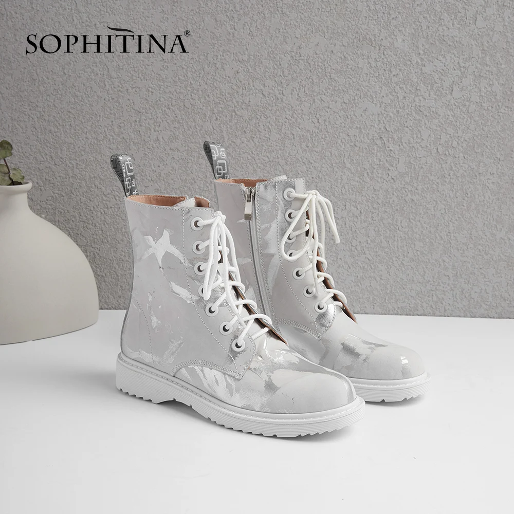 SOPHITINA/Высококачественные ботинки из натуральной кожи Модная разноцветная