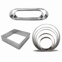 8pcs metal tart rings set stainless steel cake and pastry ring bakery tools kitchen cake mousse ring mousse mold for pastry cake