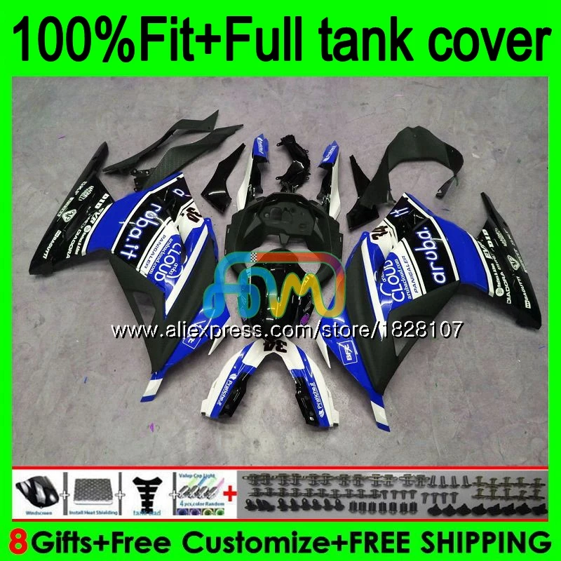 

Инъекция для KAWASAKI ZX-3R ZX3R EX300 136BS.83 ZX300R EX ZX синий черный 300R 2013 2014 2015 2016 2017 13 14 15 16 17 обтекатель