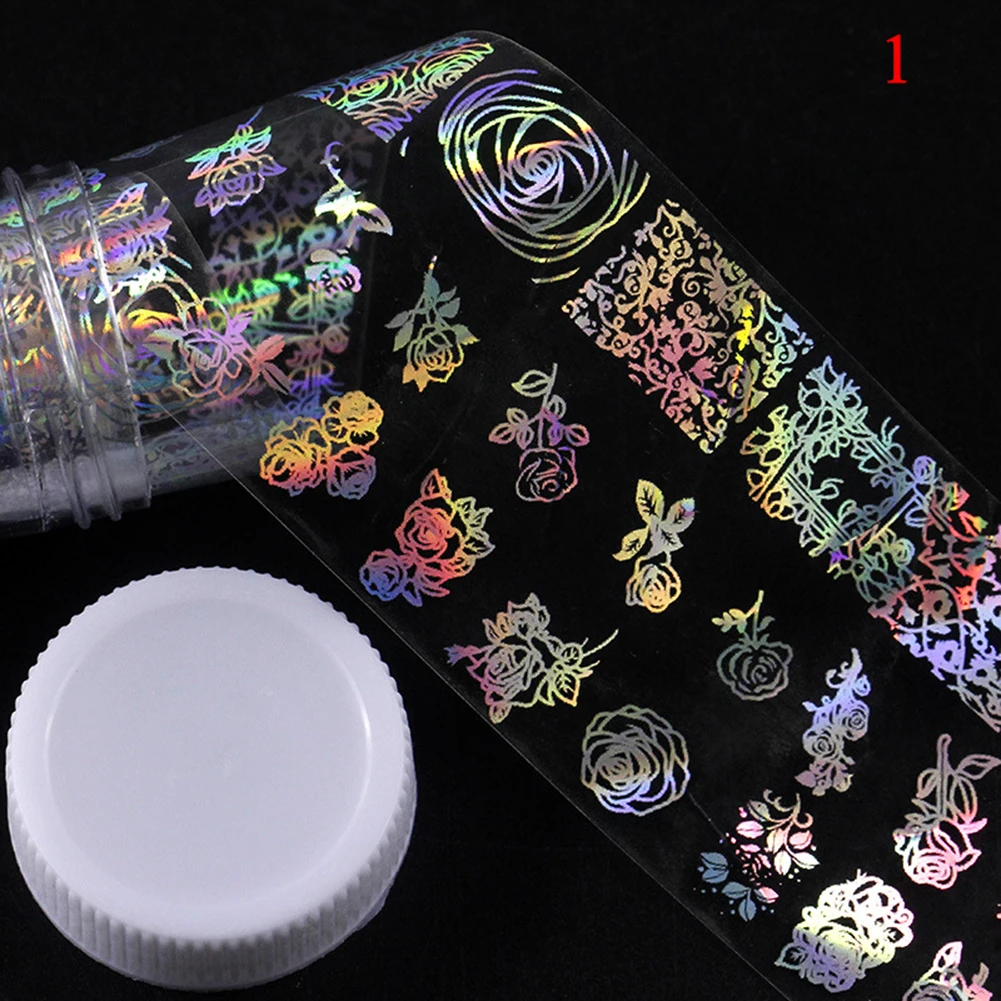 

1roll Nail Sticker 3D Holographic Laser Foil Stickers Manicure Nail Decoration Nail Art Tools Nail Art Sticker Nail Accessories
