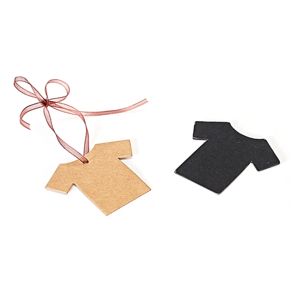 

50pcs Handmade Clothes Shape Korea Retro Thick Craft Paper Business Card Message Card Word Cards Jams Memo Pads