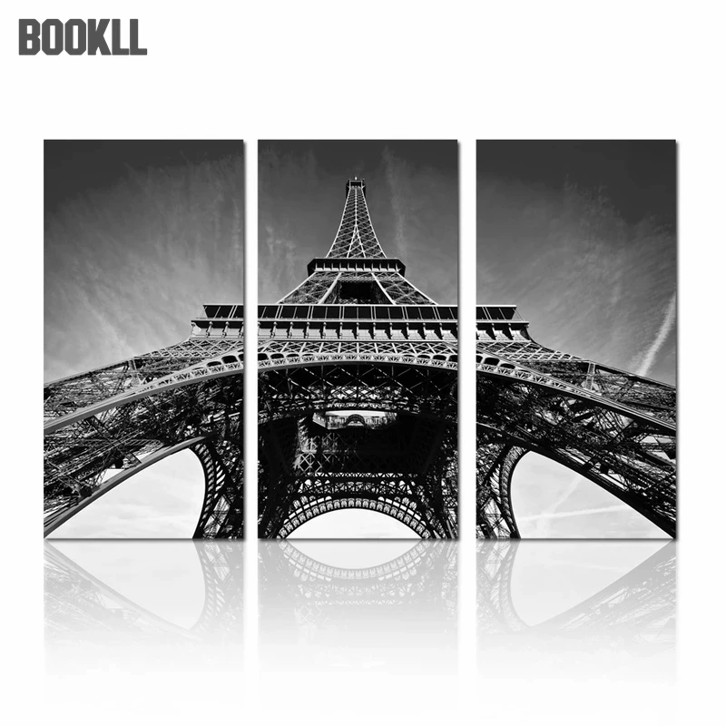 

Free Shipping Home Decor Poster Canvas Black And White Eiffel Tower Painting Modern Artwork Prints Unframed Room Decor Picture