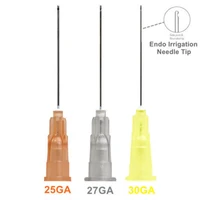 500pcs dental endo irrigation needle disposable syringe tips 25g27g30ga 30g one side hole endodontic flexible delivery