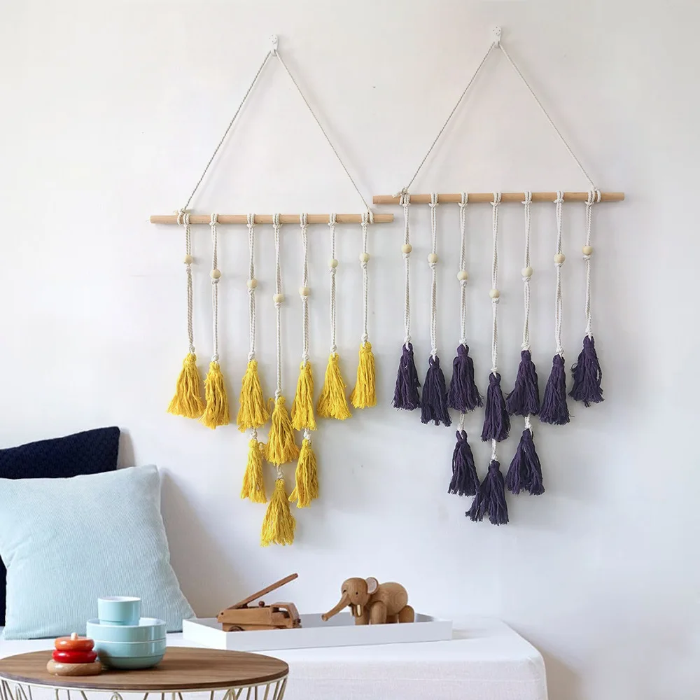 Макраме гобелен для гостиной украшение дома в стиле бохо на стену ручной работы с