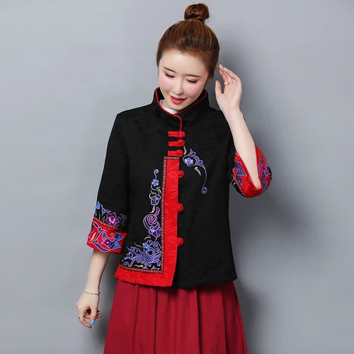 Осенне зимняя Свободная куртка в этническом стиле для женщин женская одежда с