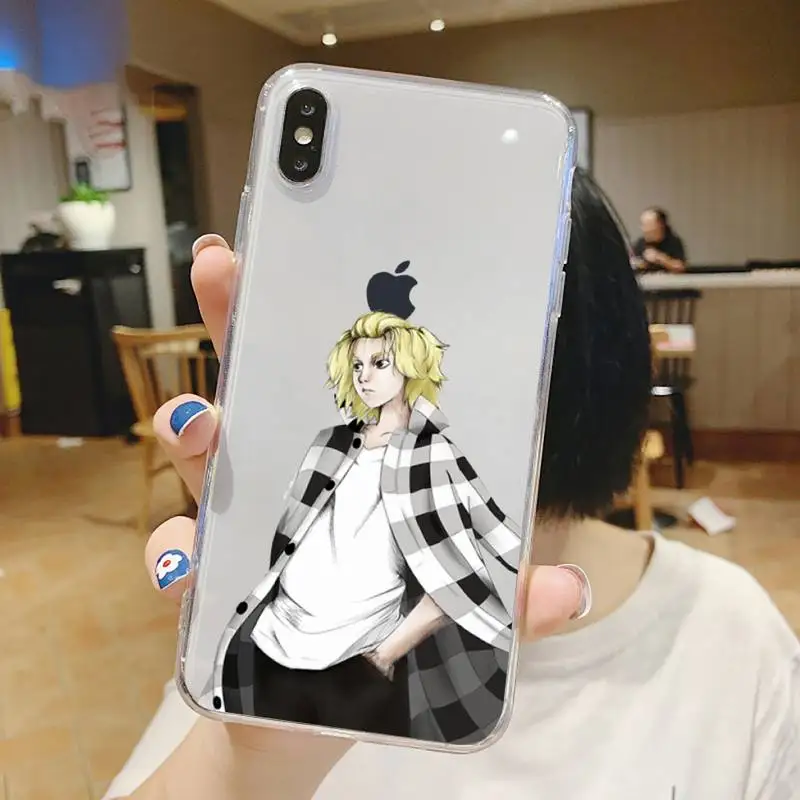 

Japan anime Tokyo Revengers Mikey Phone Case Transparent for iPhone 6 7 8 11 12 s mini pro X XS XR MAX Plus