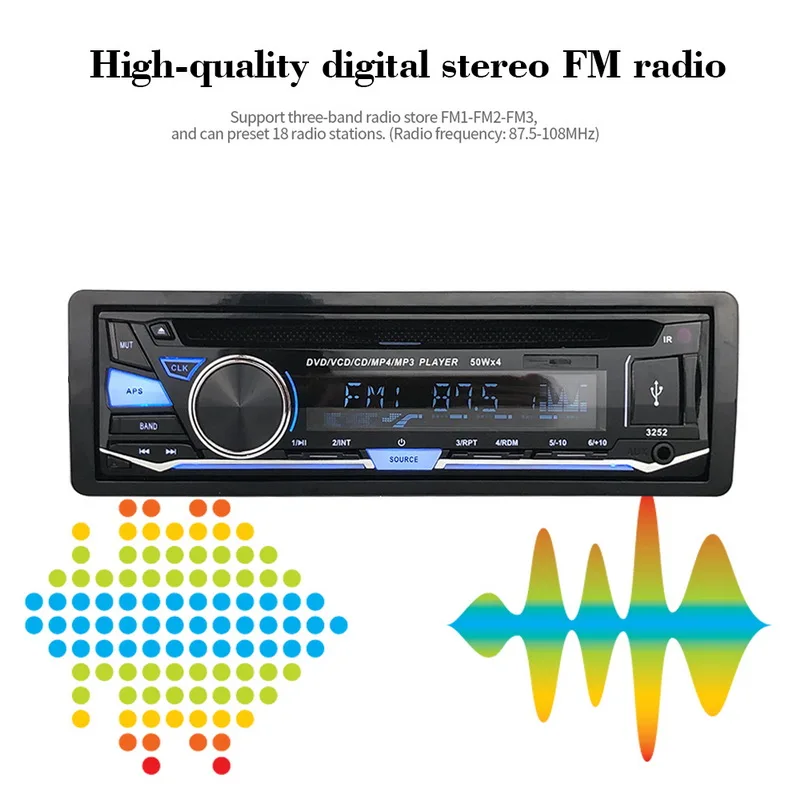Bluetooth 1 din MP3 автомобильный радиоприемник проигрыватель Съемная панель стерео FM AUX в USB SD карта аудио плеер с пультом дистанционного управления