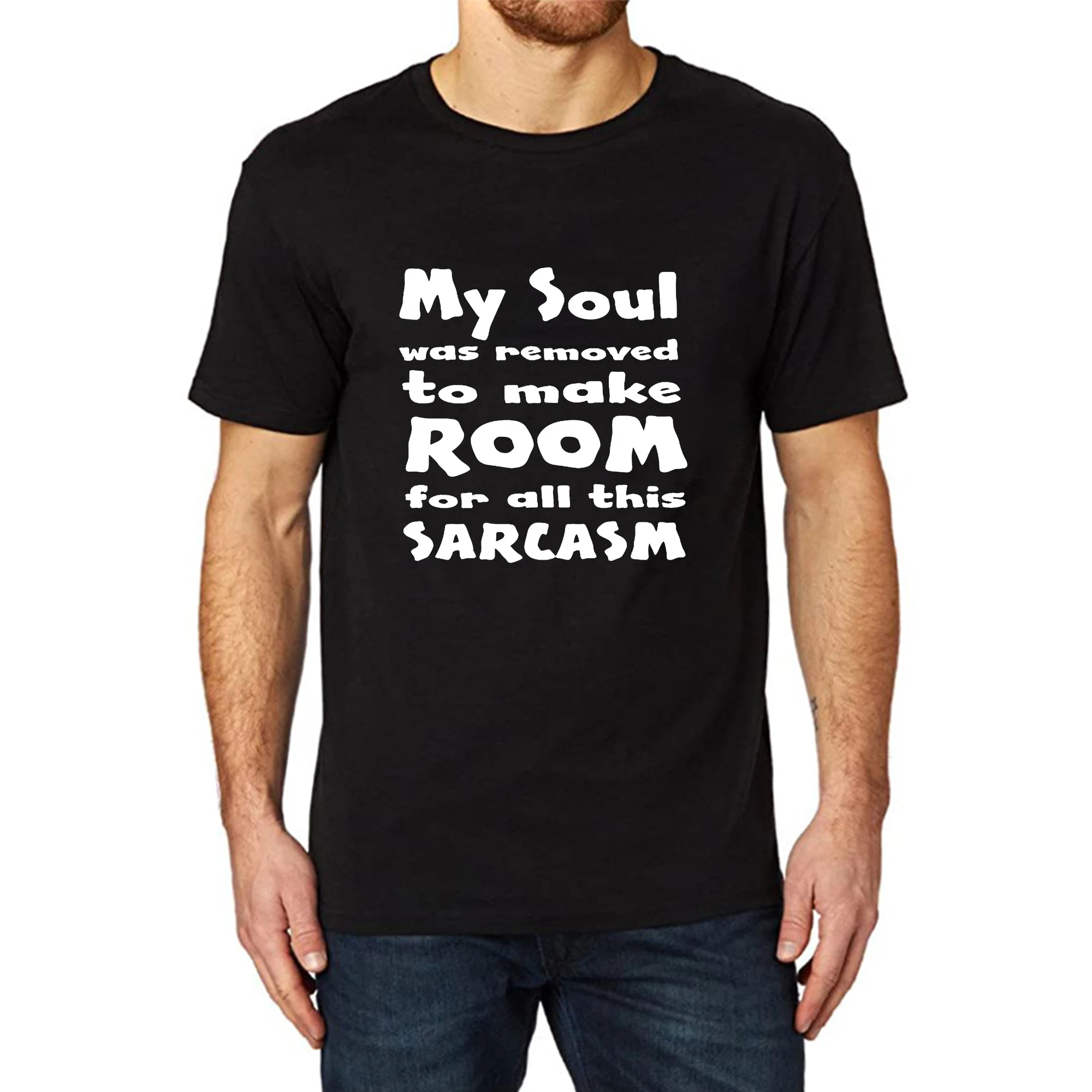 

Lyprerazy MY SOUL WAS REMOVED FOR SARCASM Funny Printed Men T-Shirt