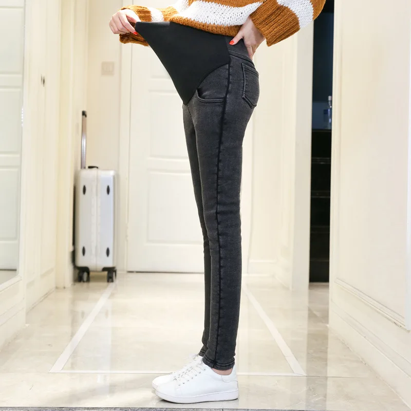 Модные Леггинсы для беременных зимняя одежда плотные брюки сохраняют тепло