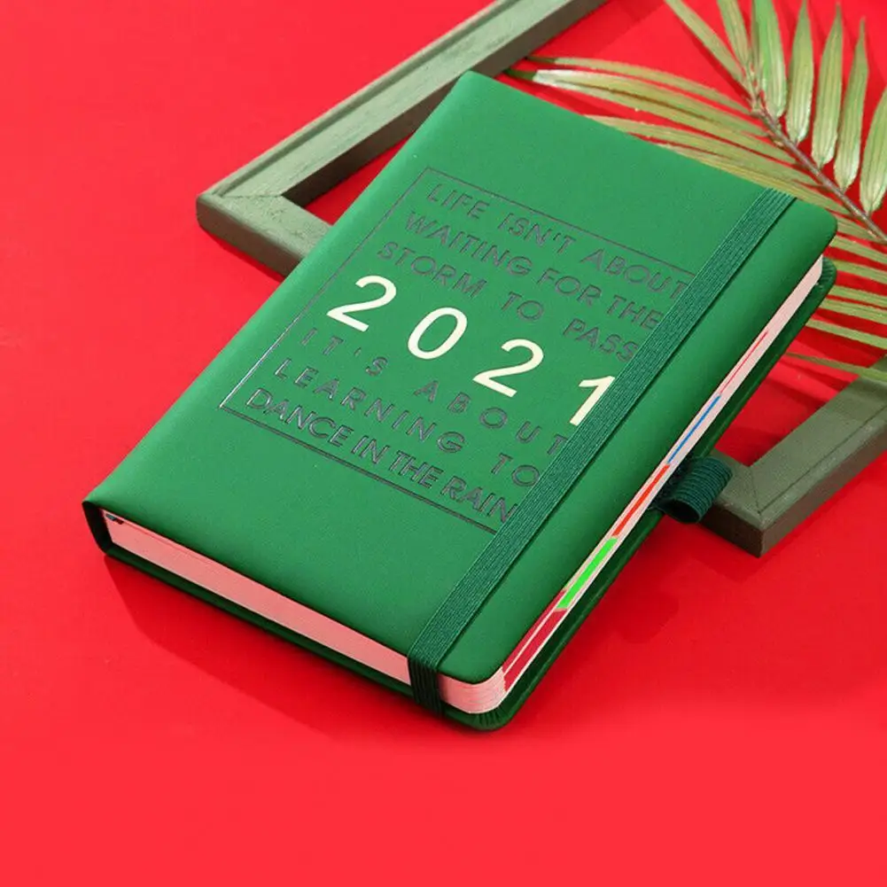 

2021 утолщенная страница менеджер времени запись 365 дней блокнот индекс месяца блокнот студент Новогодний подарок школьная офисная станция