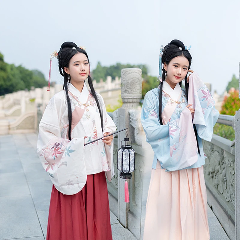 

Female Hanfu Dress Chinese Traditional Classical Dance Performance Costume Ming Dynasty Ancient Clothes Folk Dance Outfit VO402