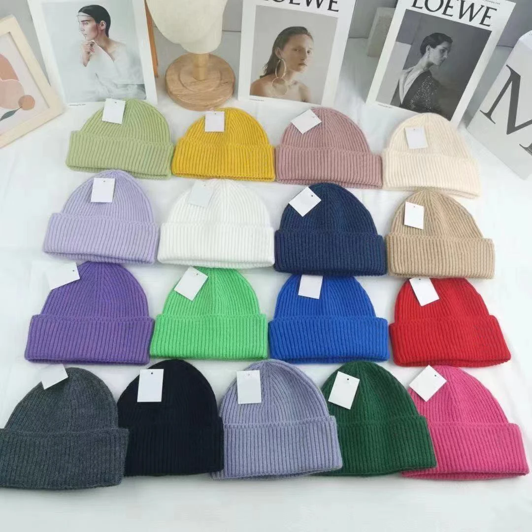 

2021 New Hot sale Unisex Women's autumn and winter hats double layer warm hat wool hat Warm knitted hat Outdoor warm hat